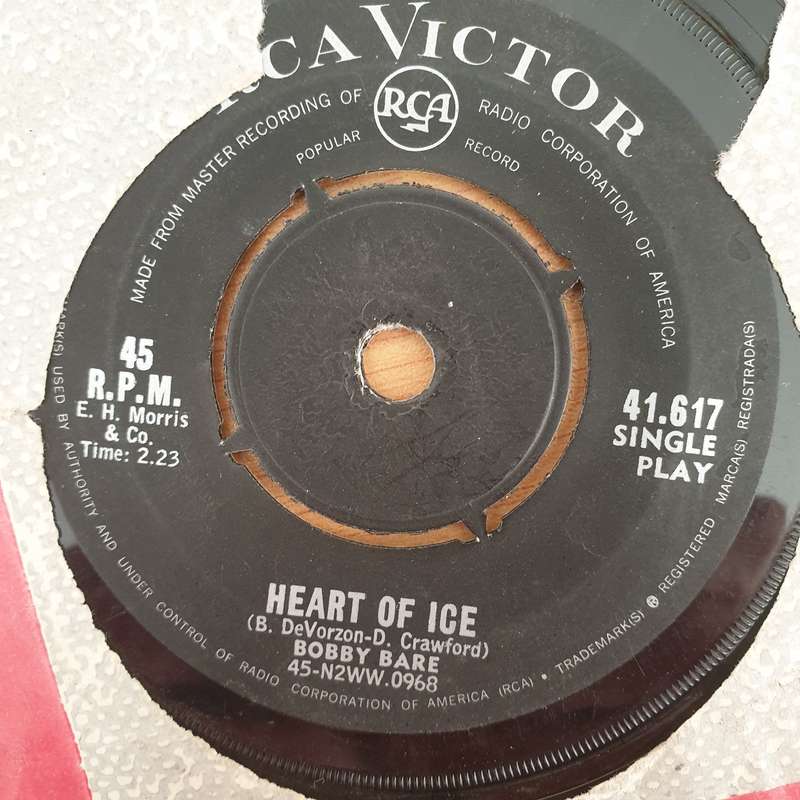 Bobby Bare  Detroit City / Heart Of Ice - Vinyl 7" Record - Very-Good+ Quality (VG+) (verygood...