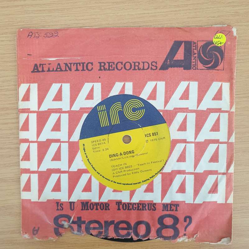 Teach-In  Ding-A-Dong - Vinyl 7" Record - Very-Good+ Quality (VG+) (verygoodplus7)