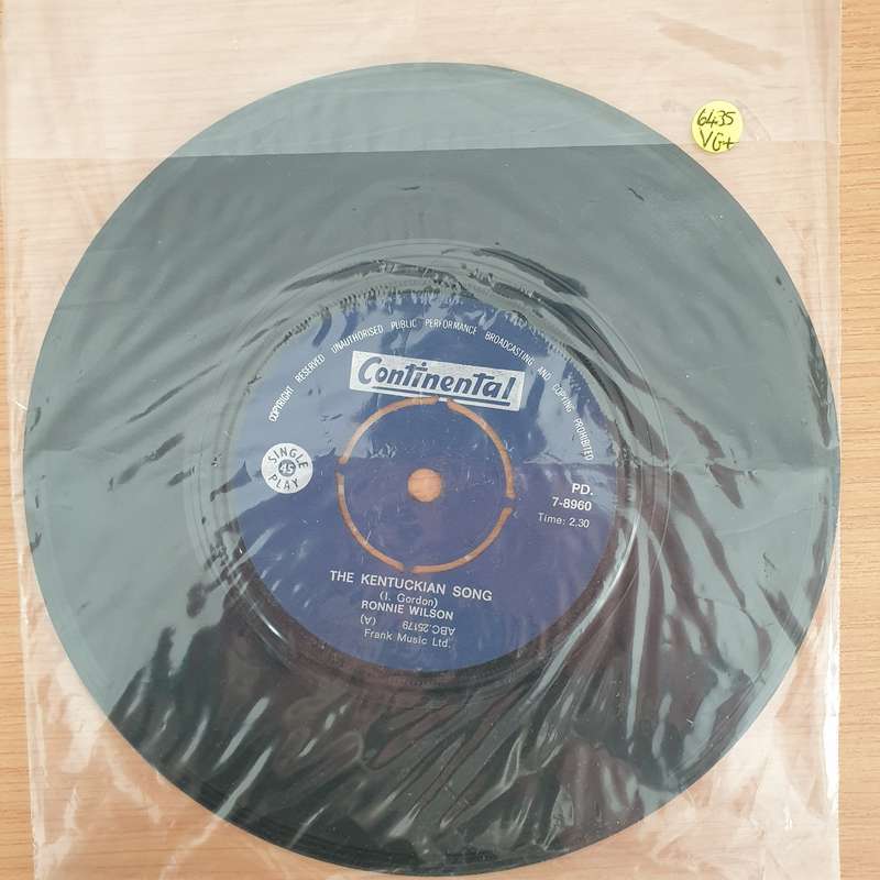 Ronnie Wilson  The Kentuckian Song - Vinyl 7" Record - Very-Good+ Quality (VG+) (verygoodplus7)