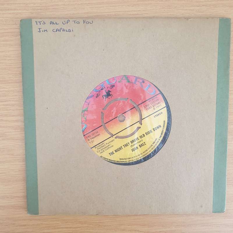Joan Baez  The Night They Drove Old Dixie Down - Vinyl 7" Record - Very-Good Quality (VG)  (ve...