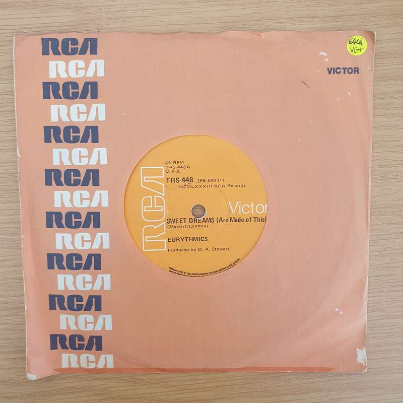 Eurythmics  Sweet Dreams (Are Made Of This)  - Vinyl 7" Record - Very-Good+ Quality (VG+) (ver...