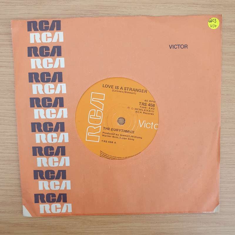 Eurythmics  Love Is A Stranger  - Vinyl 7" Record - Very-Good+ Quality (VG+) (verygoodplus7)