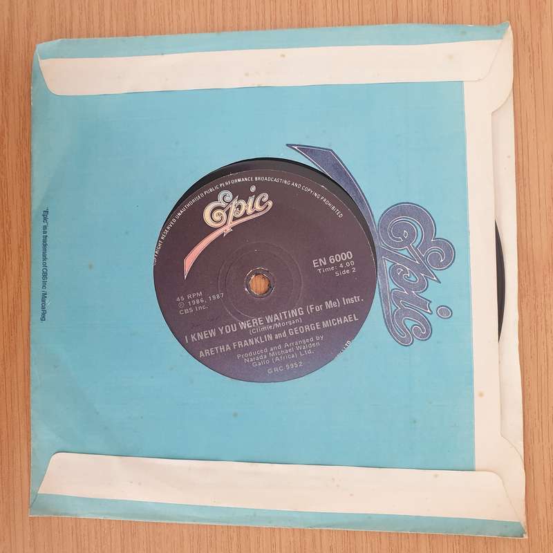 Aretha Franklin & George Michael  I Knew You Were Waiting (For Me) - Vinyl 7" Record - Very-Go...