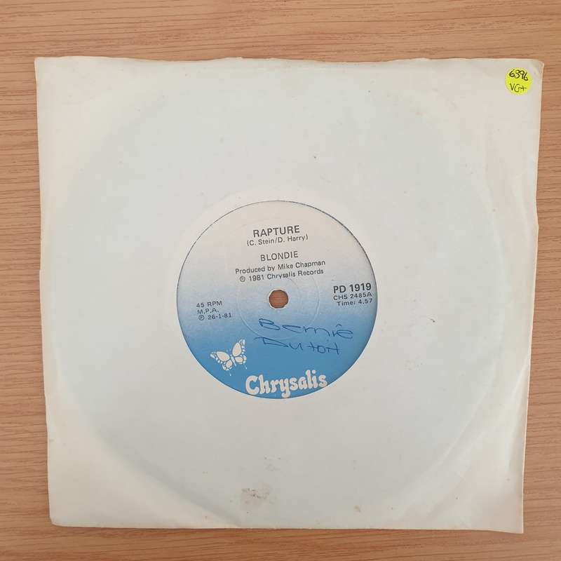 Blondie  Rapture - Vinyl 7" Record - Very-Good+ Quality (VG+) (verygoodplus)