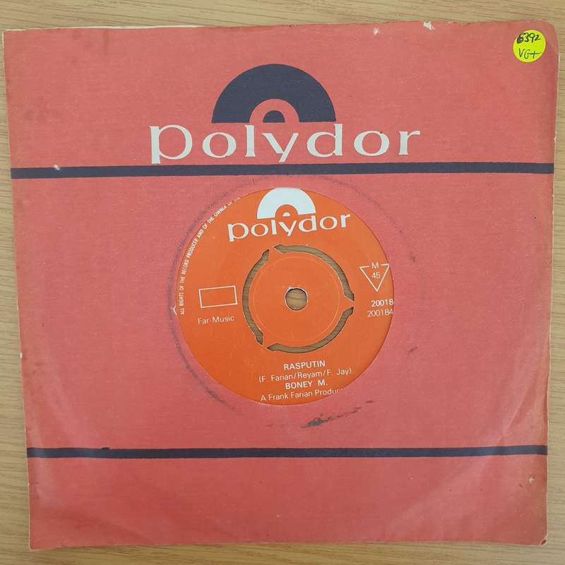 Boney M.  Rasputin  - Vinyl 7" Record - Very-Good+ Quality (VG+) (verygoodplus7)