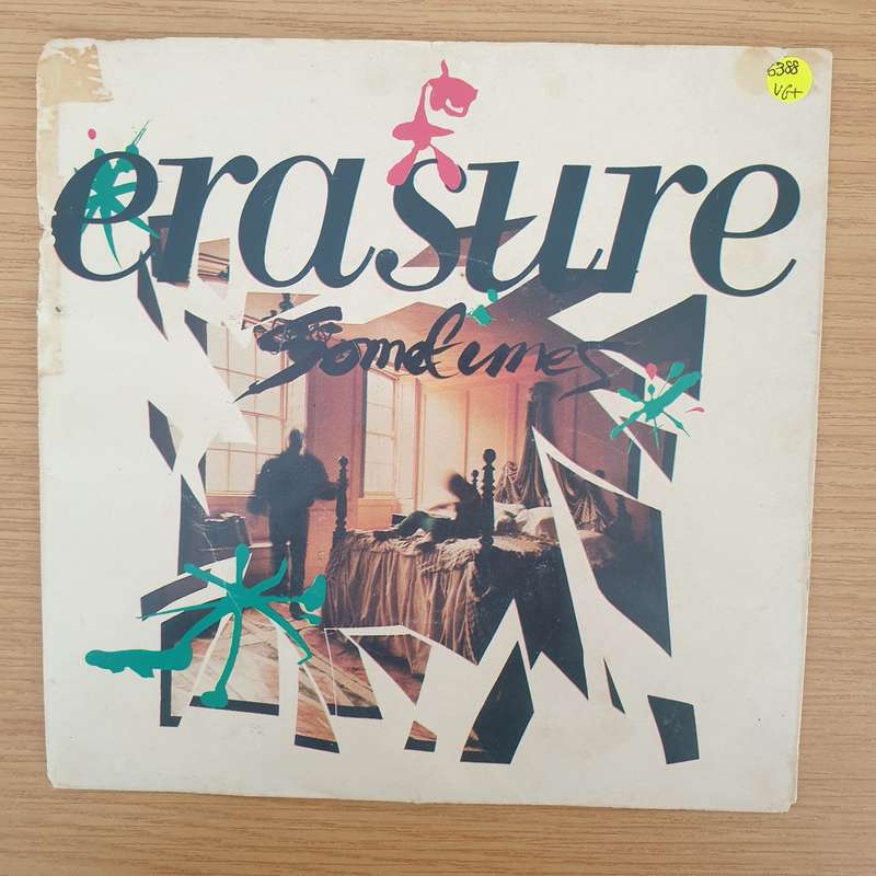 Erasure  Sometimes  - Vinyl 7" Record - Very-Good+ Quality (VG+) (verygoodplus7)