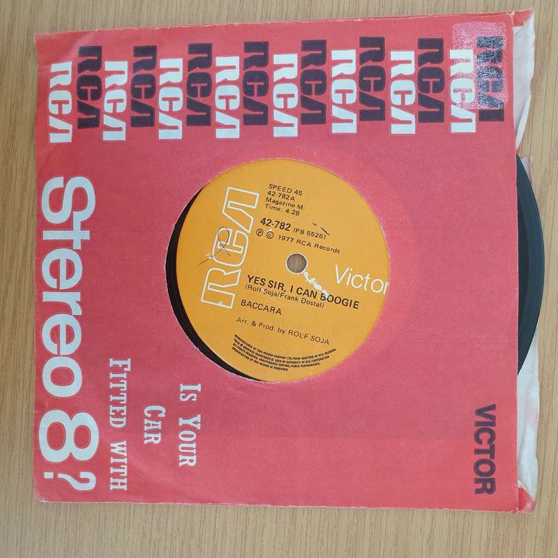 Baccara  Yes Sir I Can Boogie - Vinyl 7" Record - Very-Good+ Quality (VG+) (verygoodplus7)