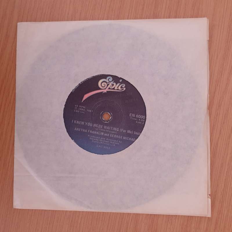 Aretha Franklin & George Michael  I Knew You Were Waiting (For Me) - Vinyl 7" Record - Very-Go...