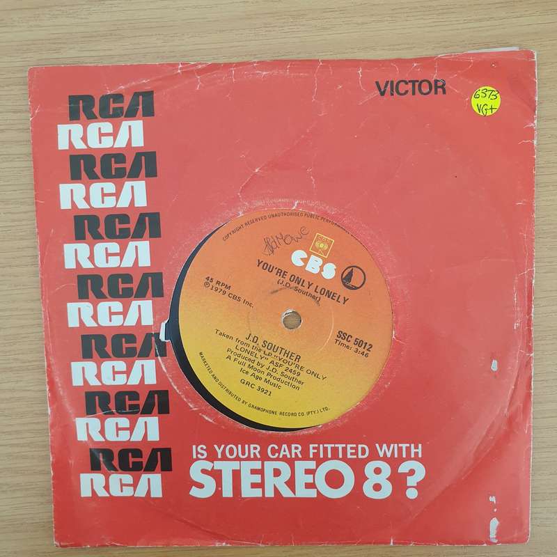 John David Souther (J.D)  You're Only Lonely / Songs Of Love - Vinyl 7" Record - Very-Good+ Qu...