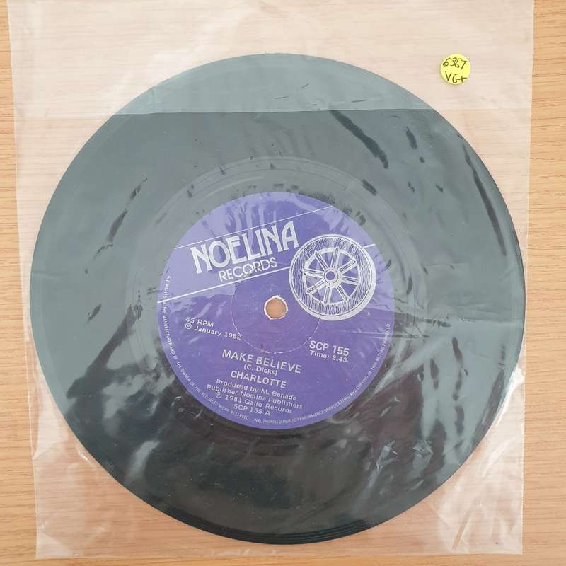 Charlotte  Make Believe - Vinyl 7" Record - Very-Good+ Quality (VG+) (verygoodplus7)