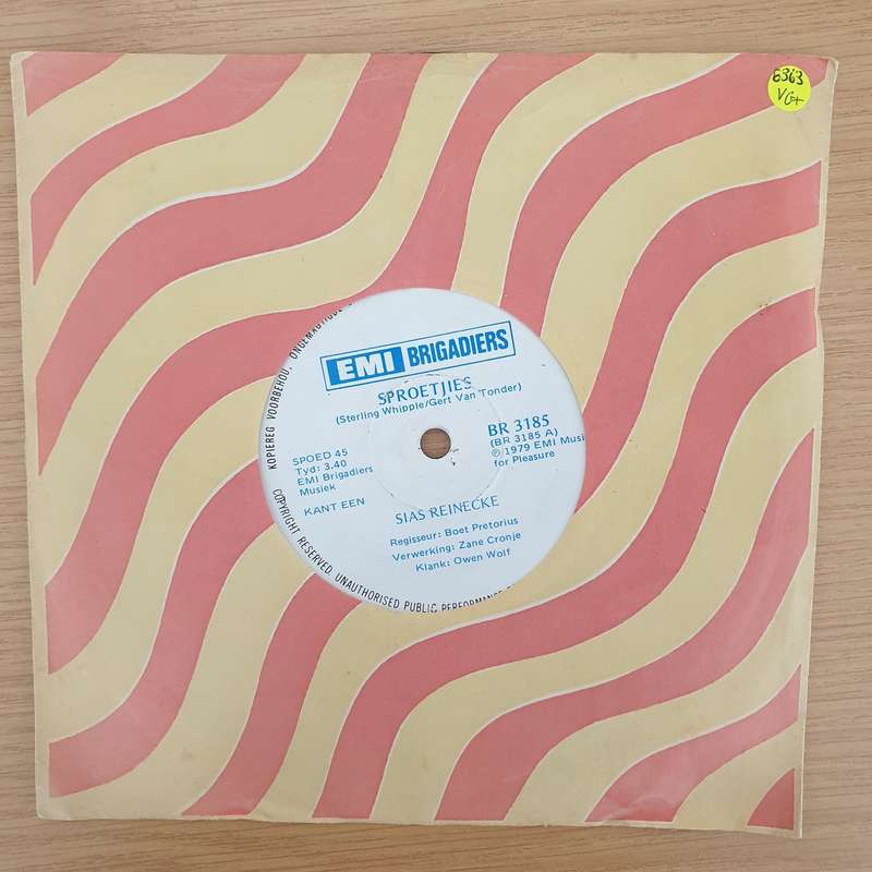 Sias Reynecke  Sproetjies (Rhodesia) - Vinyl 7" Record - Very-Good+ Quality (VG+) (verygoodplus7)