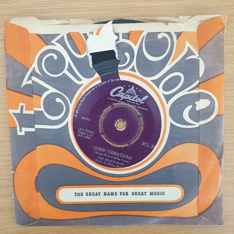 The Beach Boys  Good Vibrations - Vinyl 7" Record - Very-Good Quality (VG)  (verry7)