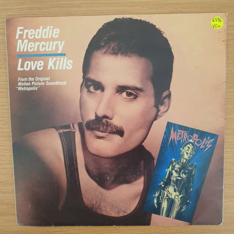 Freddie Mercury  Love Kills - Vinyl 7" Record - Very-Good+ Quality (VG+) (verygoodplus7)