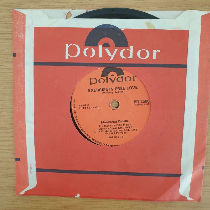 Freddie Mercury & Montserrat Caballé  Barcelona - Vinyl 7" Record - Very-Good+ Quality (VG...