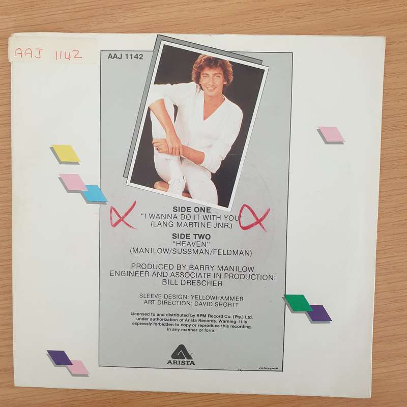 Barry Manilow  I Wanna Do It With You - Vinyl 7" Record - Very-Good+ Quality (VG+) (verygoodpl...