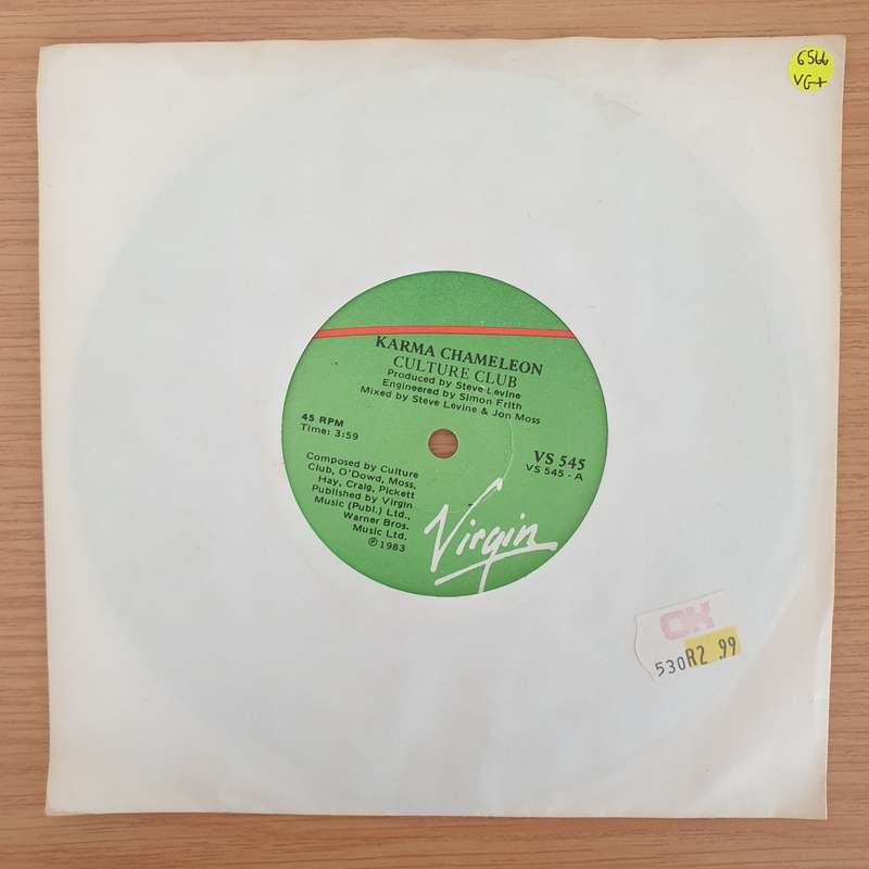 Culture Club  Karma Chameleon - Vinyl 7" Record - Very-Good+ Quality (VG+) (verygoodplus7)