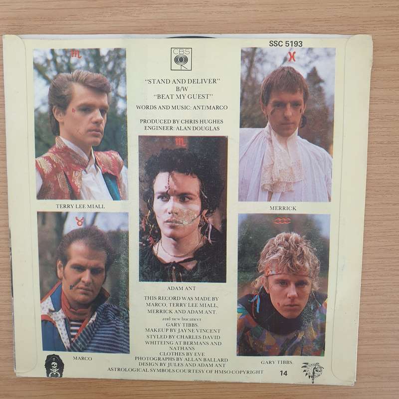 Adam And The Ants  Stand & Deliver! - Vinyl 7" Record - Very-Good+ Quality (VG+) (verygoodplus7)