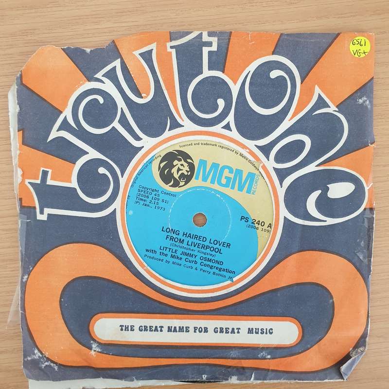 Little Jimmy Osmond  Long Haired Lover From Liverpool - Vinyl 7" Record - Very-Good+ Quality (...
