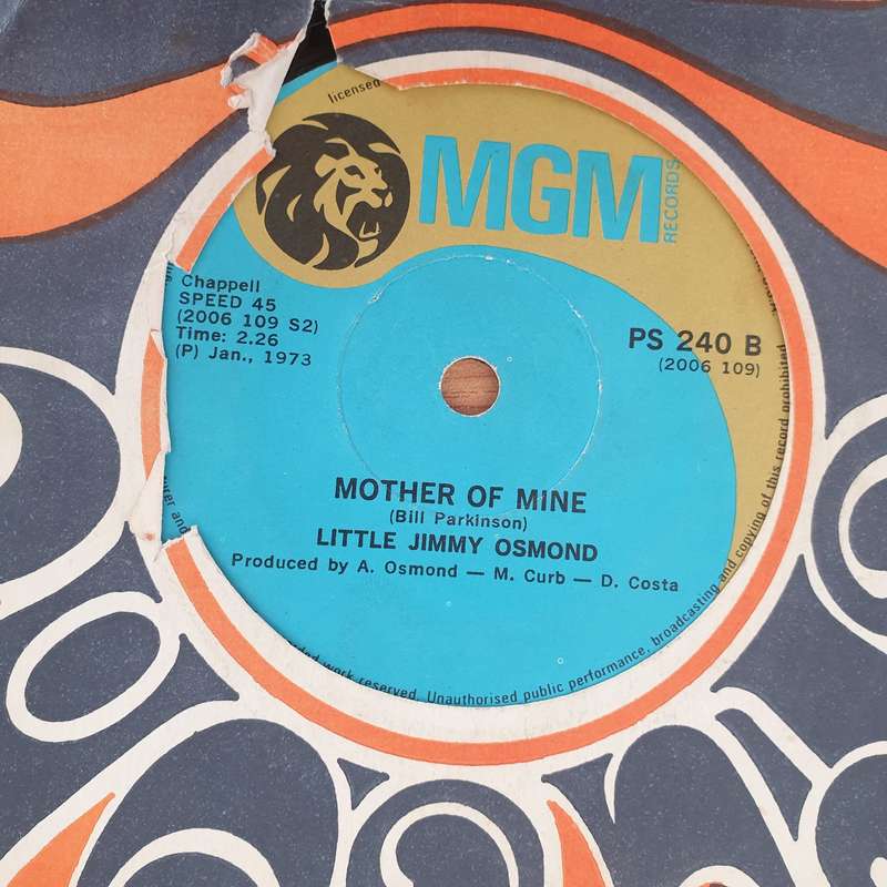 Little Jimmy Osmond  Long Haired Lover From Liverpool - Vinyl 7" Record - Very-Good+ Quality (...