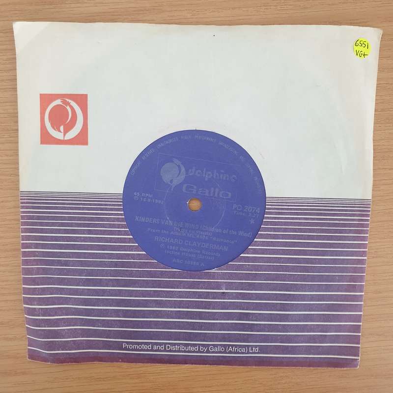 Richard Clayderman - Kinders van die Wind - Vinyl 7" Record - Very-Good+ Quality (VG+) (verygoodp...