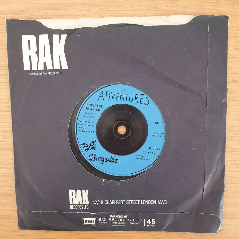 The Adventures  Feel The Raindrops - Vinyl 7" Record - Very-Good Quality (VG) (verry7)