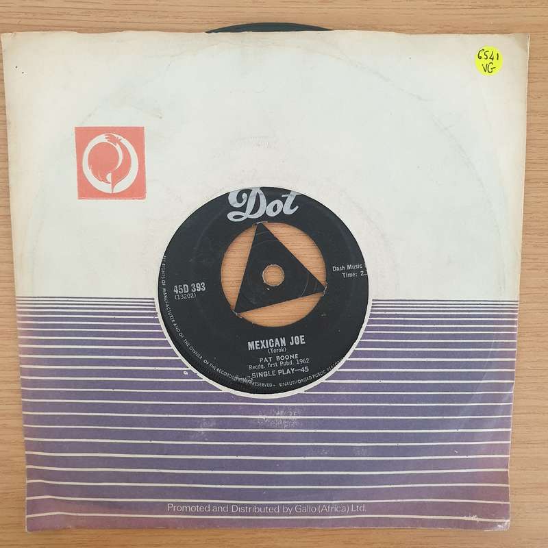 Pat Boone  In The Room / Mexican Joe - Vinyl 7" Record - Very-Good Quality (VG)  (verry7)