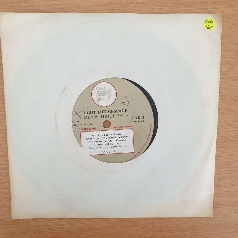 Men Without Hats  I Got The Message - Vinyl 7" Record - Very-Good Quality (VG)