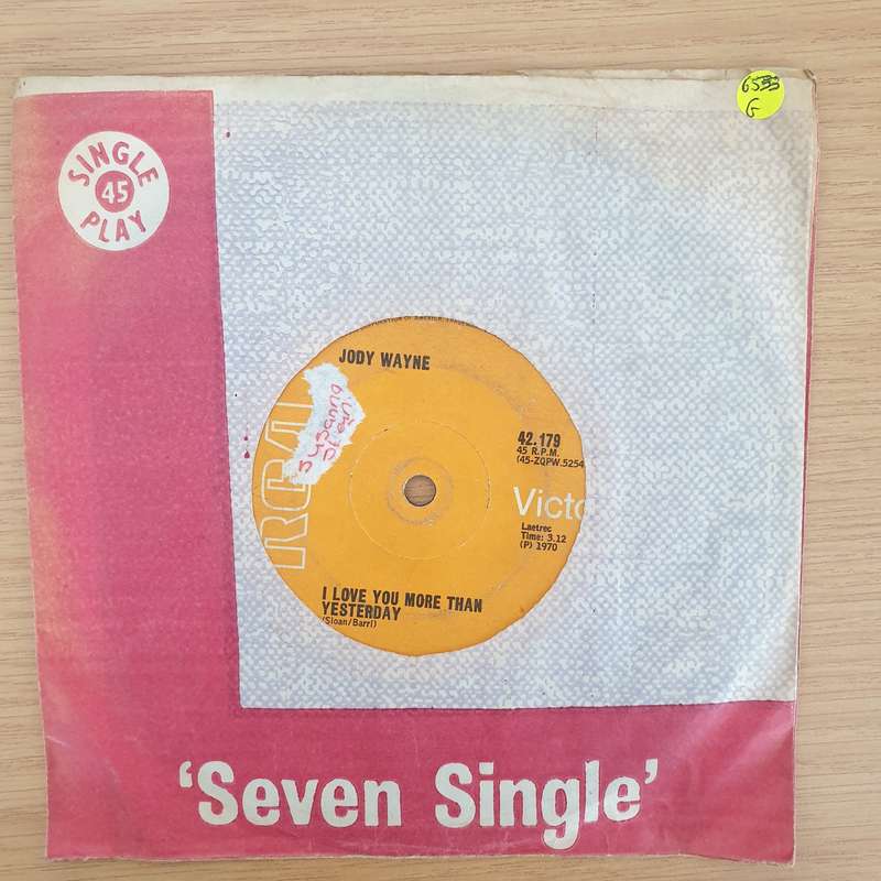 Jody Wayne  The Wedding- Vinyl 7" Record  - Good Quality (G) (goood7)