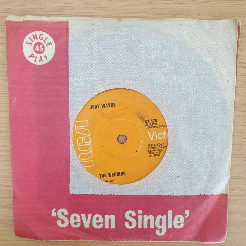 Jody Wayne  The Wedding- Vinyl 7" Record  - Good Quality (G) (goood7)