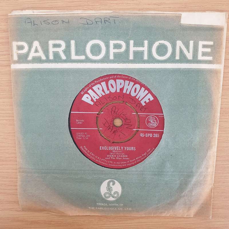 Dickie Loader And The Blue Jeans  Exclusively Yours / Teen Machine - Vinyl 7" Record - Very-Go...