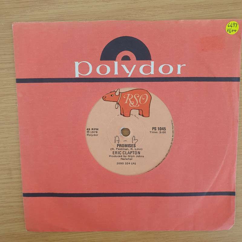 Eric Clapton  Promises - Vinyl 7" Record - Very-Good+ Quality (VG+) (verygoodplus7)