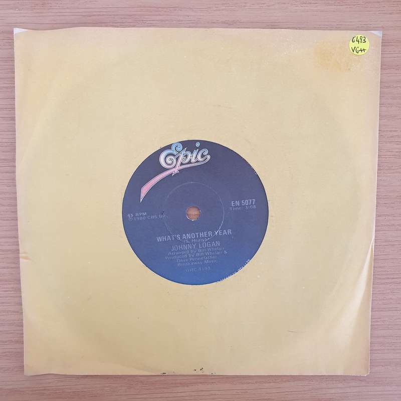 Johnny Logan  What's Another Year!  -  Vinyl 7" Record - Very-Good+ Quality (VG+) (verygoodplus)