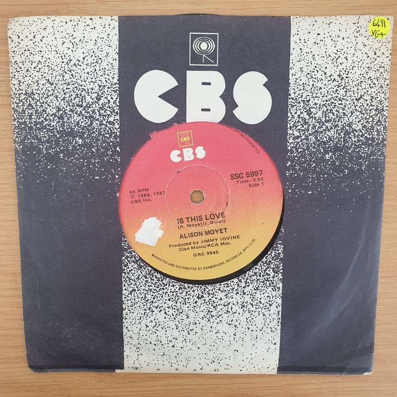 Alison Moyet  Is This Love? - Vinyl 7" Record - Very-Good+ Quality (VG+)