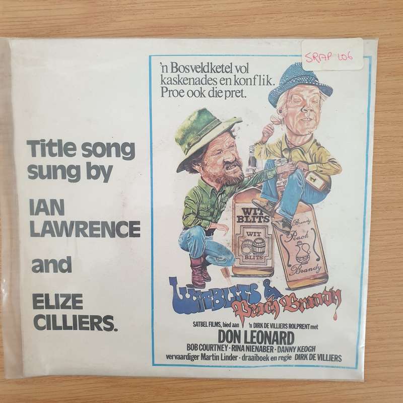 Witblits & Peach Brandy - Ian Lawrence and Elize Cilliers - Vinyl 7" Record - Very-Good+ Quality ...