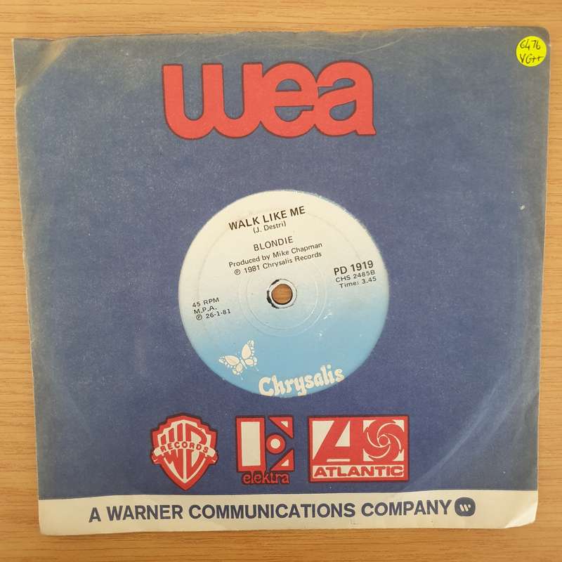 Blondie  Rapture - Vinyl 7" Record - Very-Good+ Quality (VG+) (verygoodplus)