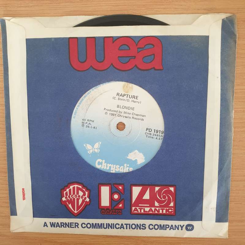 Blondie  Rapture - Vinyl 7" Record - Very-Good+ Quality (VG+) (verygoodplus)