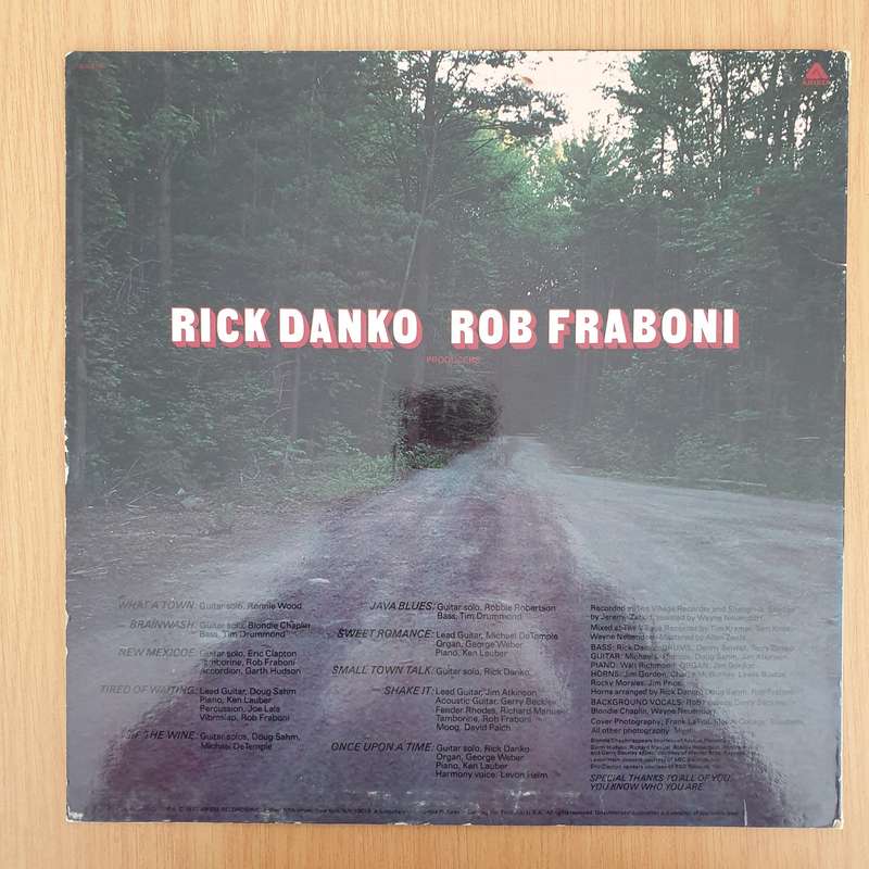 Rick Danko  Rick Danko -  Vinyl LP Record - Very-Good+ Quality (VG+)