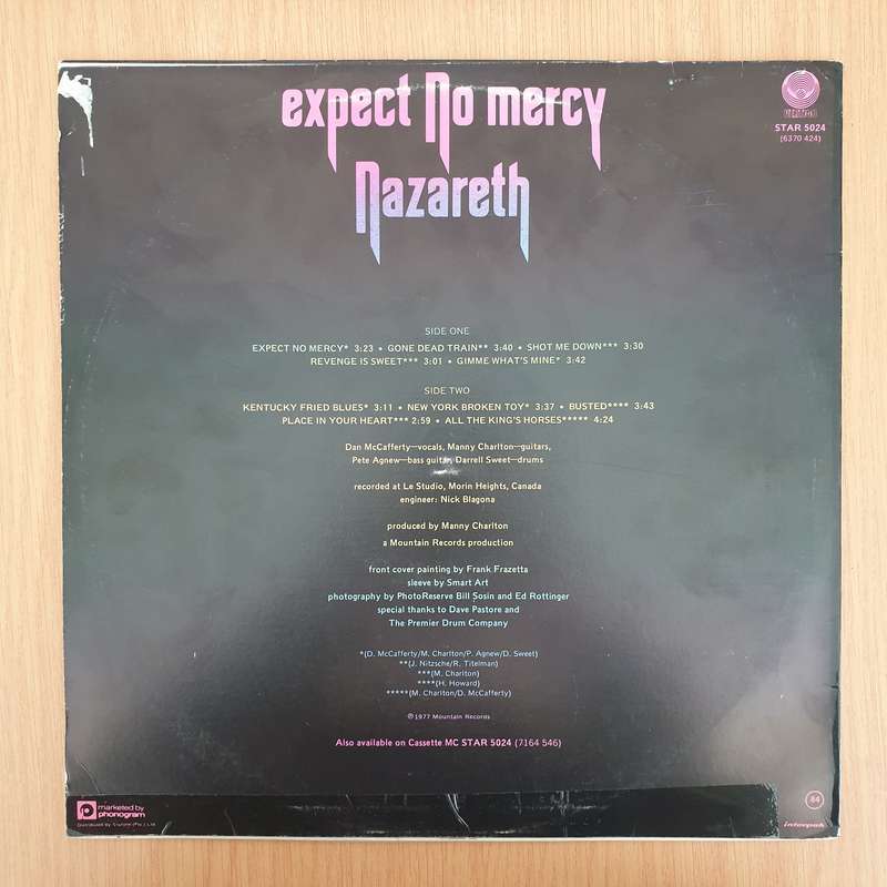 Nazareth  Expect No Mercy - Vinyl LP Record - Very-Good+ Quality (VG+) (verygoodplus)