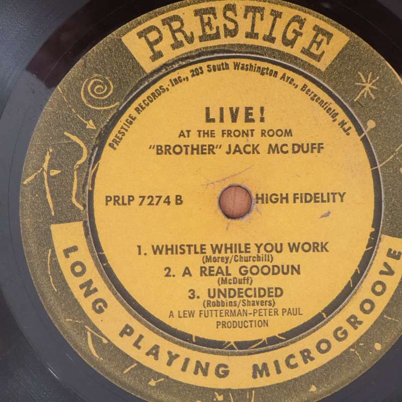 Brother Jack McDuff  Live! - Vinyl LP Record - Good+ Quality (G+) (gplus)
