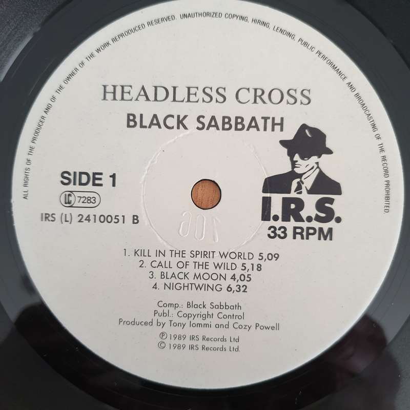 Black Sabbath  Headless Cross - Vinyl LP Record - Very-Good+ Quality (VG+)