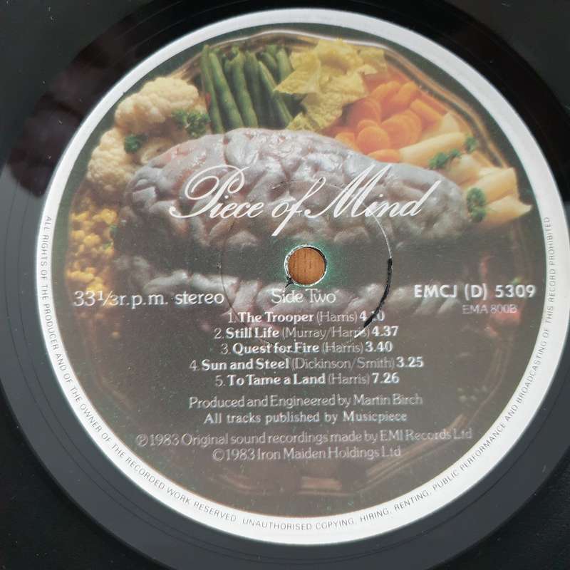 Iron Maiden  Piece Of Mind - Vinyl LP Record - Very-Good+ Quality (VG+)