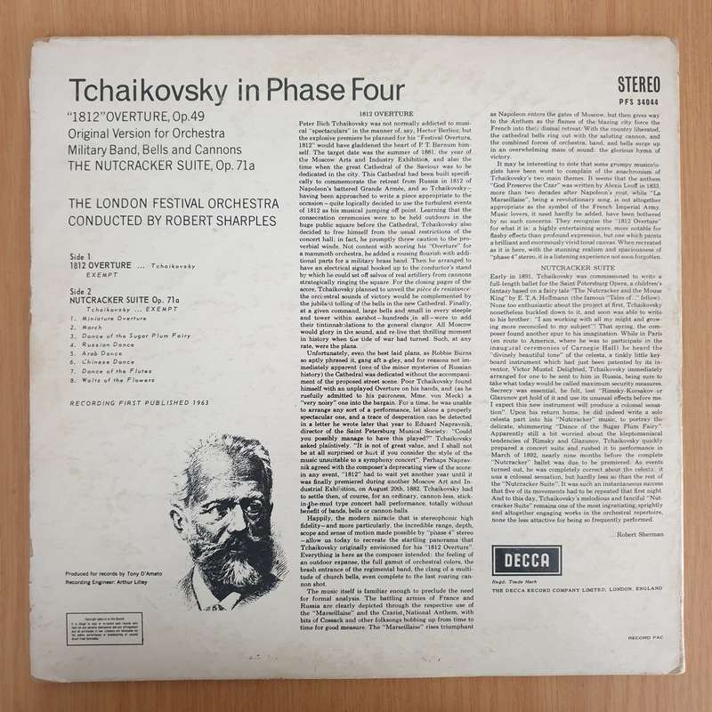 Tchaikovsky - London Festival Orchestra, Robert Sharples  Tchaikovsky In Phase Four - Vinyl LP...