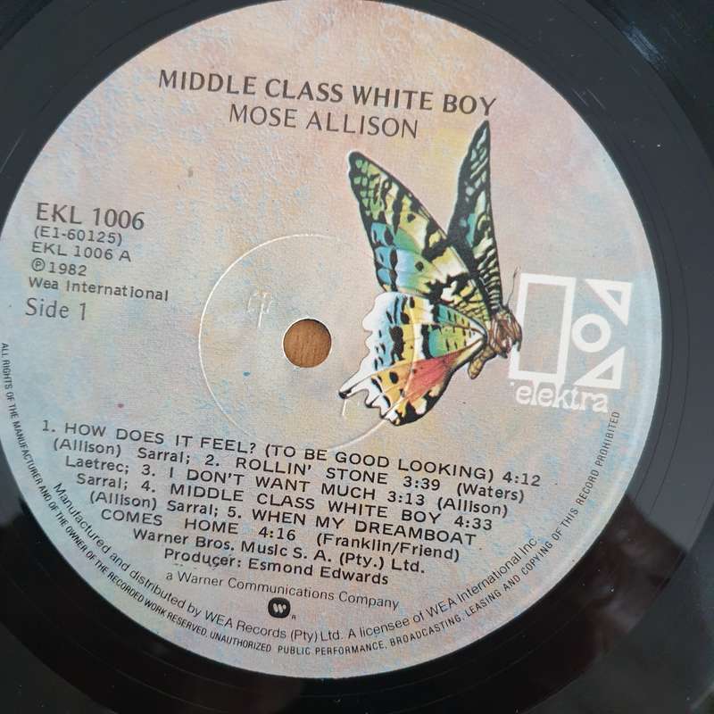 Mose Allison  Middle Class White Boy - Vinyl LP Record - Very-Good+ Quality (VG+) (verygoodplus)