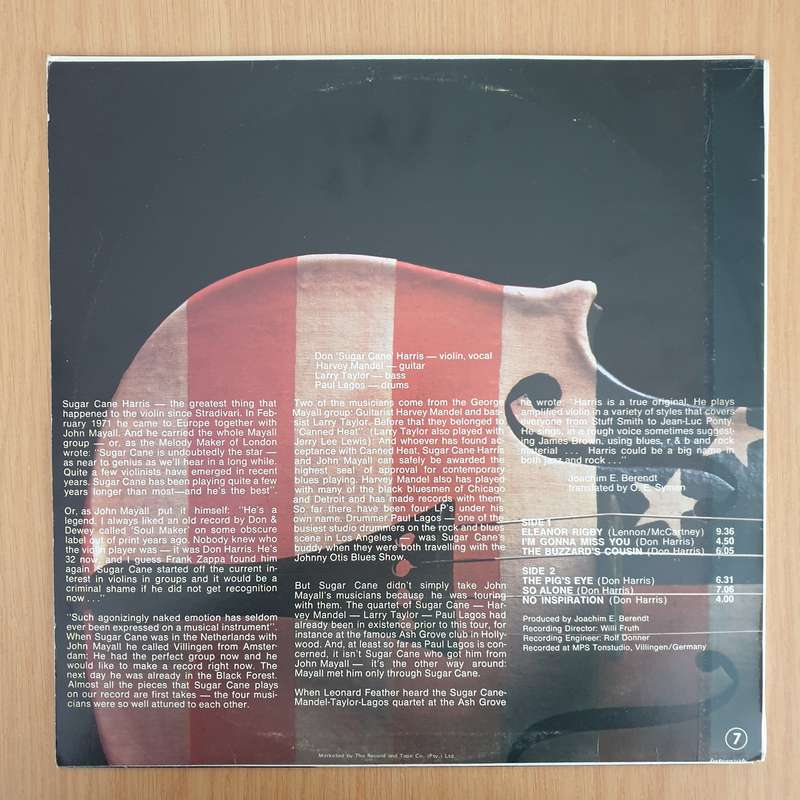 Don 'Sugar Cane' Harris  Fiddler On The Rock - Vinyl LP Record - Very-Good+ Quality (VG+) (ver...