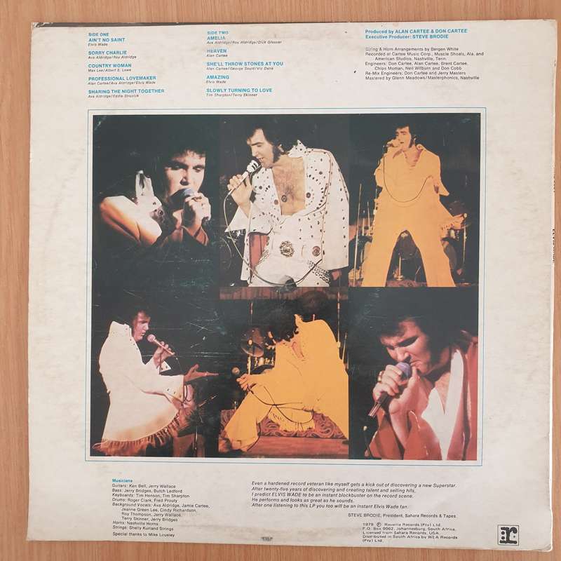 Elvis Wade  Introducing Elvis Wade - Vinyl LP Record - Very-Good+ Quality (VG+) (verygoodplus)