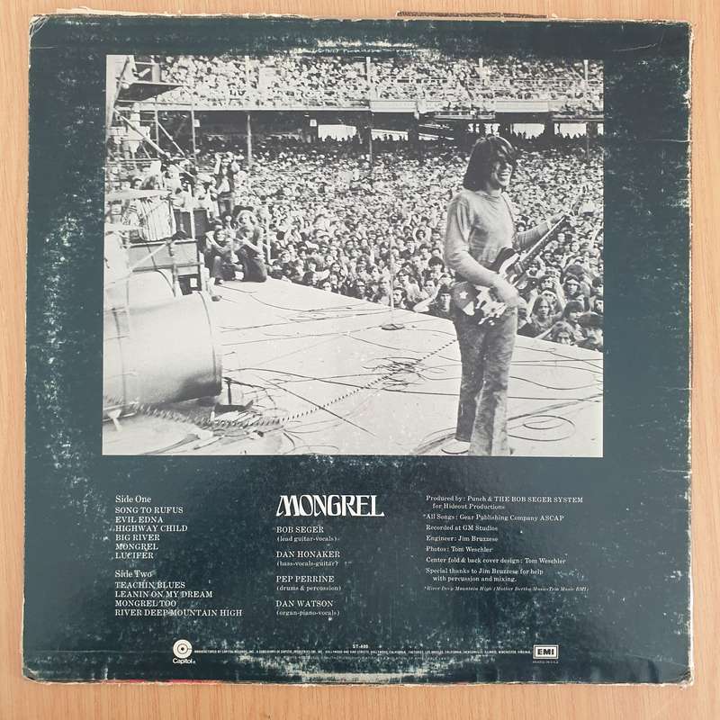 Bob Seger System  Mongrel (USA) -  Vinyl LP Record - Very-Good+ Quality (VG+)