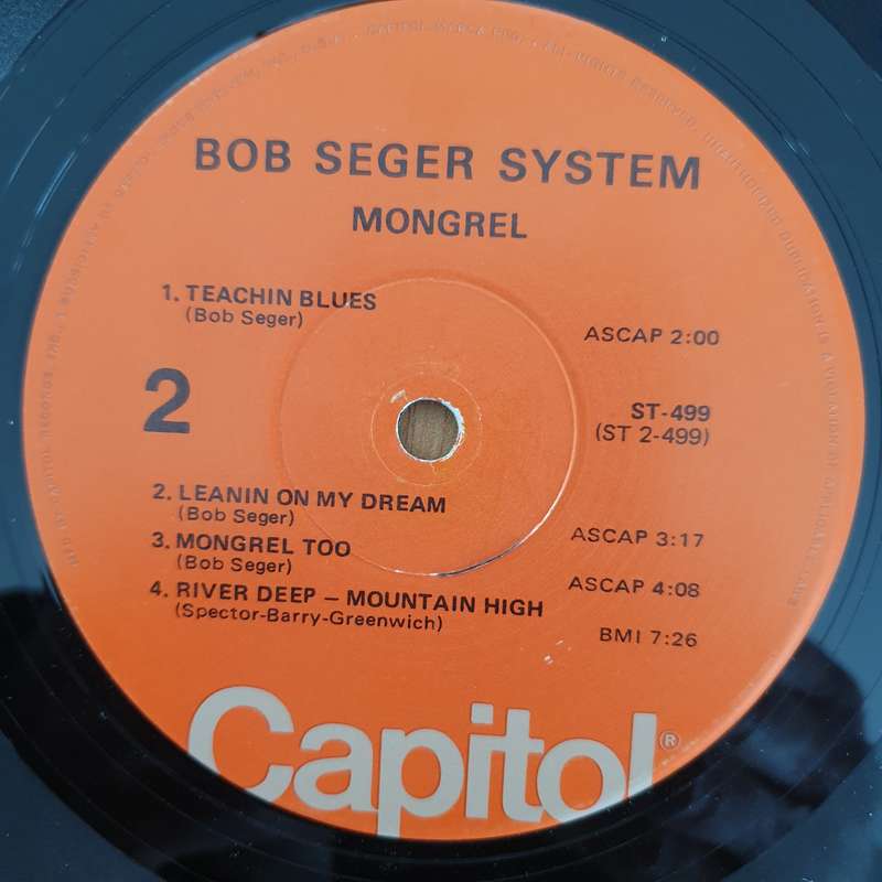 Bob Seger System  Mongrel (USA) -  Vinyl LP Record - Very-Good+ Quality (VG+)