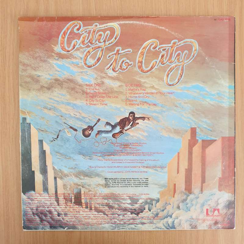 Gerry Rafferty - City to City - Vinyl LP Record - Very-Good+ Quality (VG+) (verygoodplus)