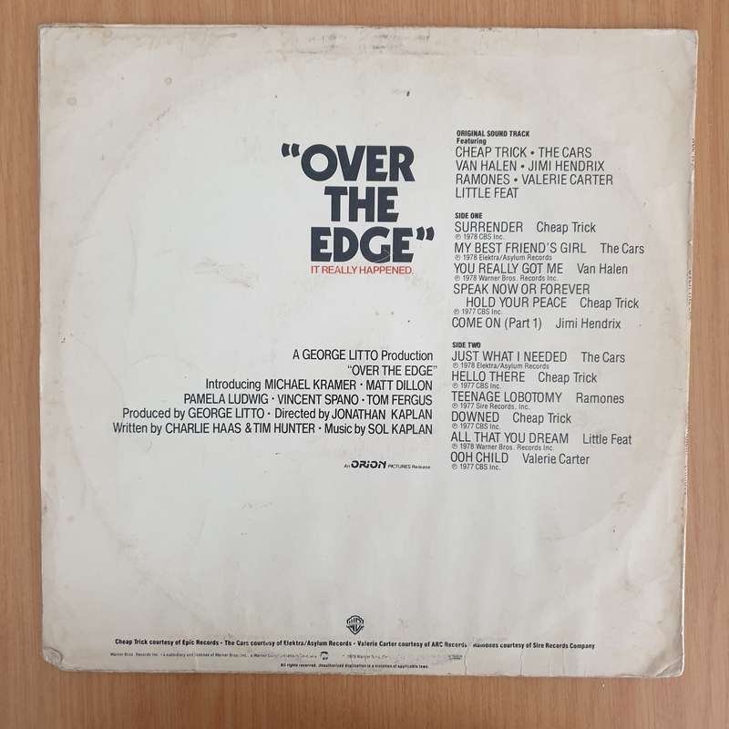 Over The Edge (Original Sound Track) - Vinyl LP Record - Very-Good Quality (VG)  (verry)