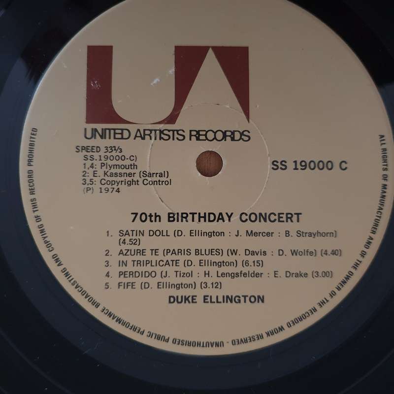 Duke Ellington  Duke Ellington's 70th Birthday Concert  Double Vinyl LP Record - Very-Good+...